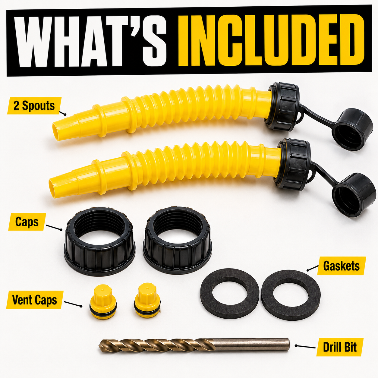 2-Pack Gas Can Spout Replacement Kit