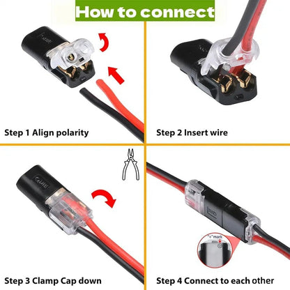 Double Wire Plug in Connector Ultimate DIY Wiring Kit