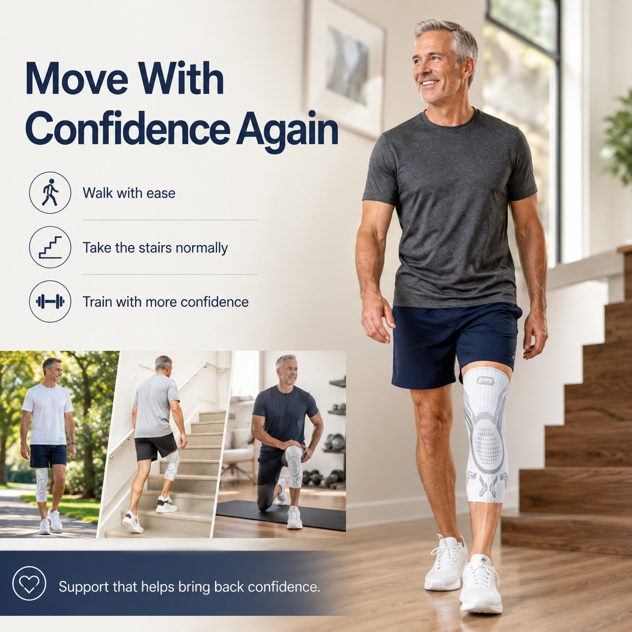 Elnuvo Advanced Adjustable Multi-Function Sports Knee Support Brace