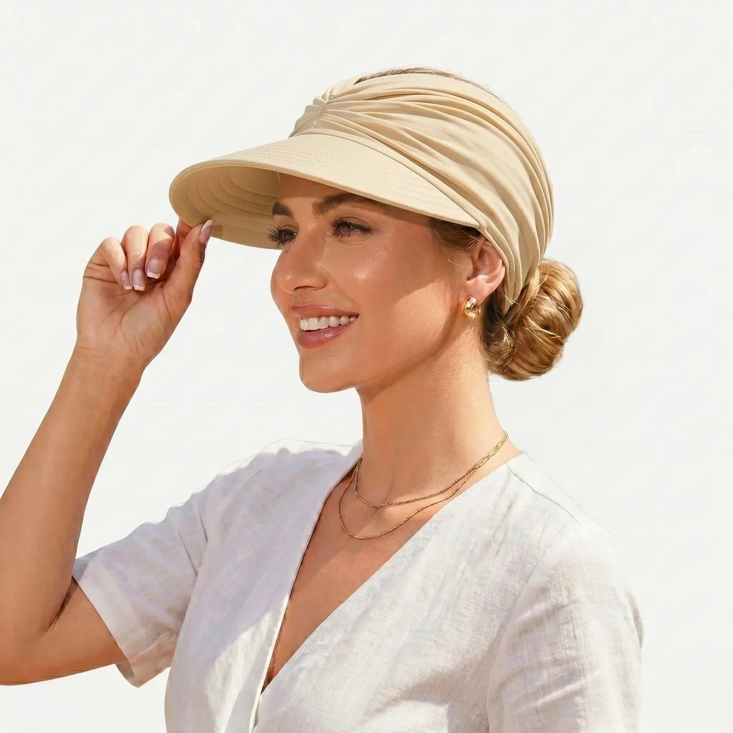 🔥 Summer Hot Sale 60% OFF💕UPF 50+ Sun Visor Ponytail Hat