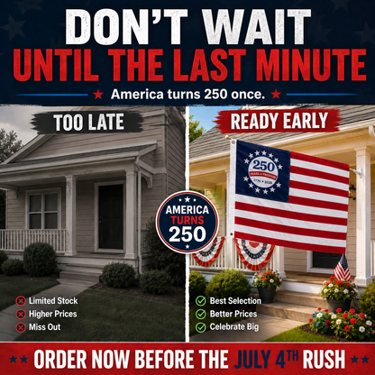 Last Day 51% OFF🔥250th Anniversary USA Commemorative Flag (3x5 Ft),Double-Sided Embroidered