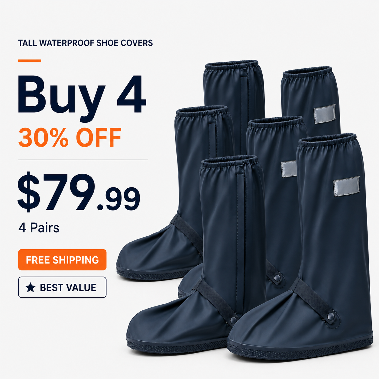 Varenloey® Foldable Waterproof Boot Covers – Stay Dry in Rain, Mud & Snow