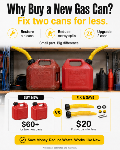 2-Pack Gas Can Spout Replacement Kit