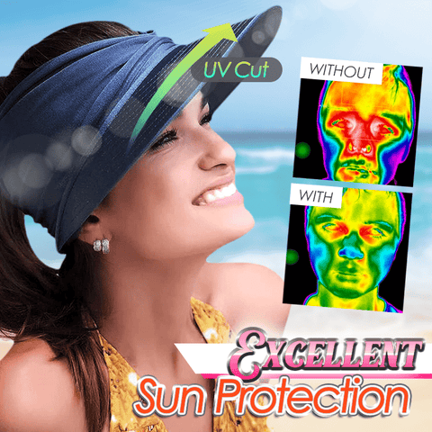 🔥 Summer Hot Sale 60% OFF💕UPF 50+ Sun Visor Ponytail Hat