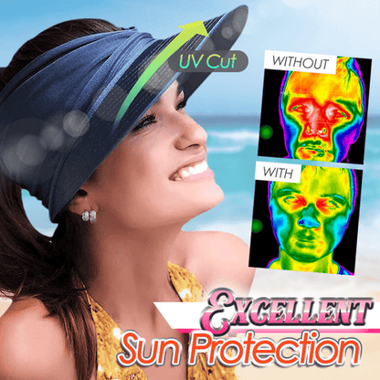🔥 Summer Hot Sale 60% OFF💕UPF 50+ Sun Visor Ponytail Hat