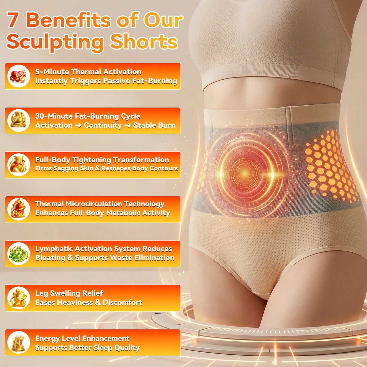[🏆🏆 Official Brand Store] EINUVO®2026 Moringa & Berberine 4-In-1 Micro- Particle Sculpting & Fat-Burn Shorts